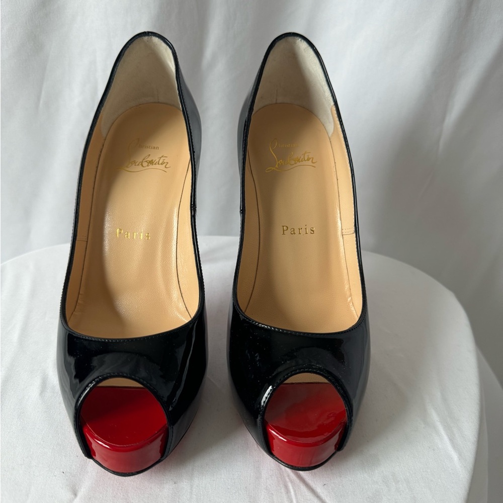 Christian Louboutin Black and Red High Heel Heels